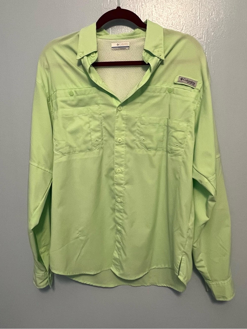Columbia Performance Button-Up Shirt - Lime